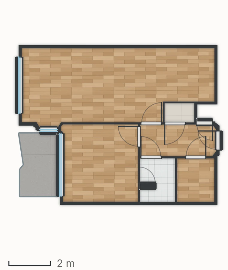 Floor plan of unit 8.02, at the same scale as the others
